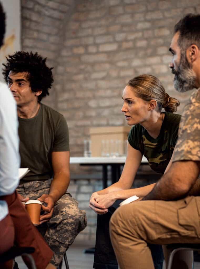Man in therapy at the veteran detox program in Boston at The Retreat of Boston