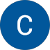 Blue circle with a white letter 'C' in the center.